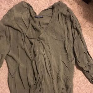 Army green button up from Brandy Melville